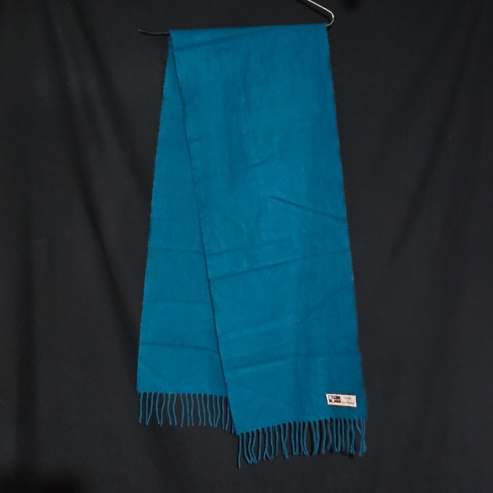 Kennedy Scotland 100% Cashmere Scarf - Dark Turquoise Blue